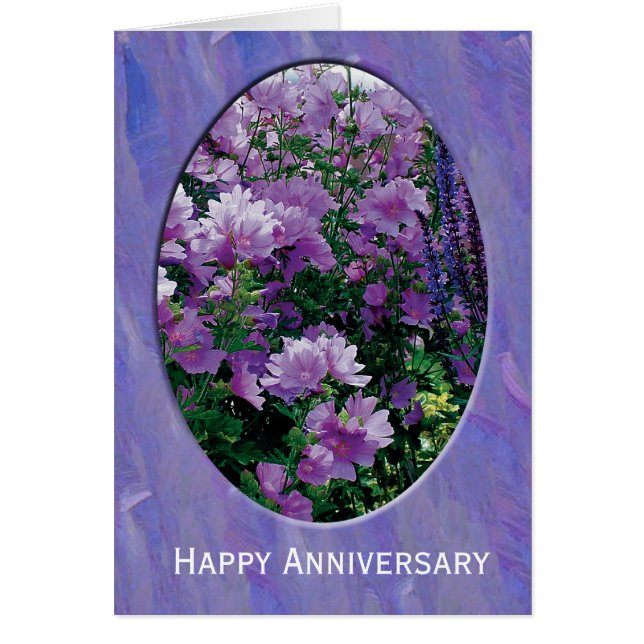 Happy Anniversary flower card. (Front)