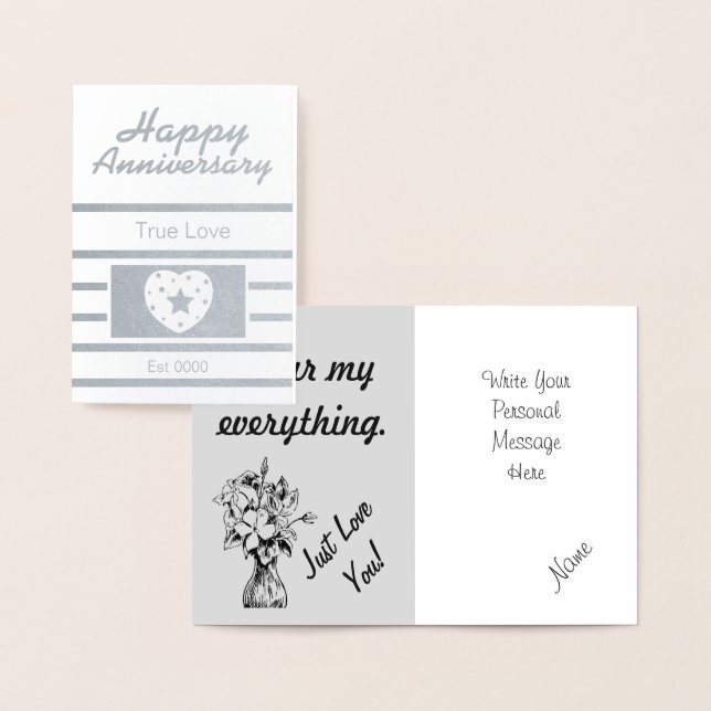 Happy Anniversary Foil Card (Display)
