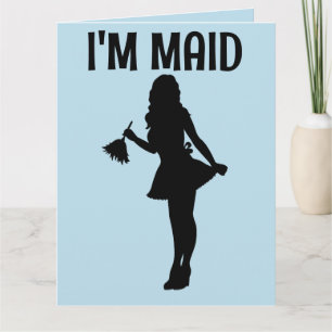 HAPPY ANNIVERSARY FRENCH MAID CARD FOR HUSBAND