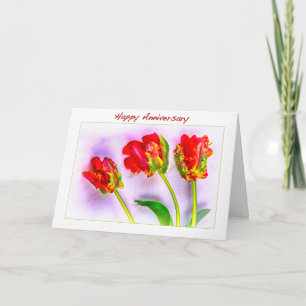 Happy Anniversary French Tulips Card