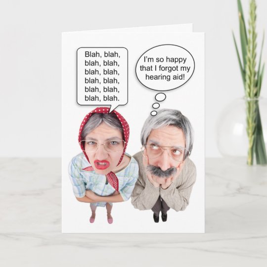 Happy Anniversary Funny Old Couple Card Zazzle Ca