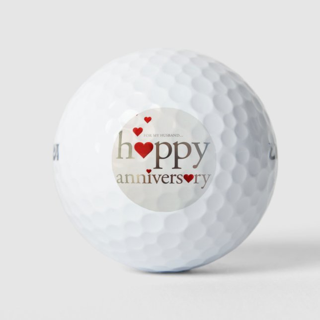 **HAPPY ANNIVERSARY GOLFER*** GOLF BALL (Front)
