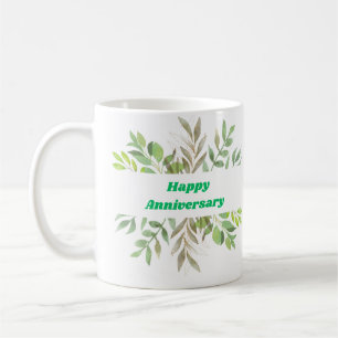 "Happy Anniversary" "Holding Hands" classy wedding Coffee Mug