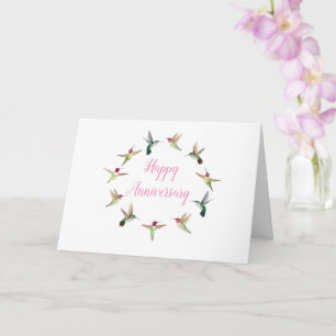 Happy Anniversary Hummingbird Card