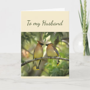 Happy Anniversary Husband Birds in Love Fun  Card
