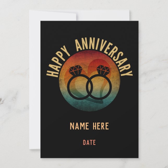 happy anniversary  invitation (Front)