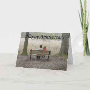 Happy Anniversary - Kids on Bench Card
