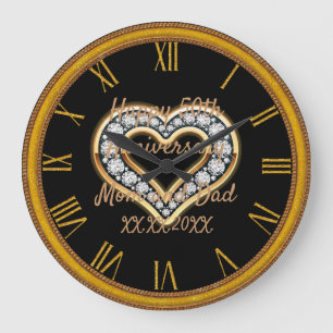 Happy anniversary large clock