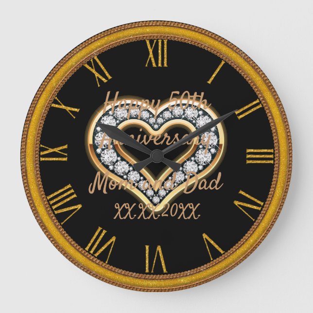 Happy anniversary large clock (Front)