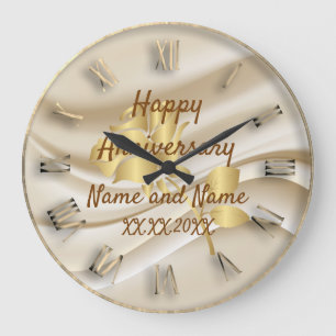 Happy Anniversary Large Clock