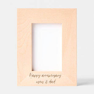 Happy anniversary mom & dad typography  etched frames