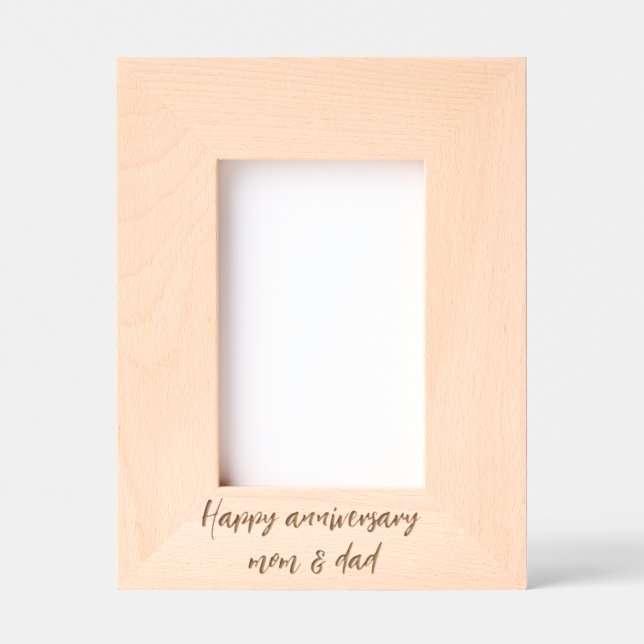 Happy anniversary mom & dad typography  etched frames (Front)