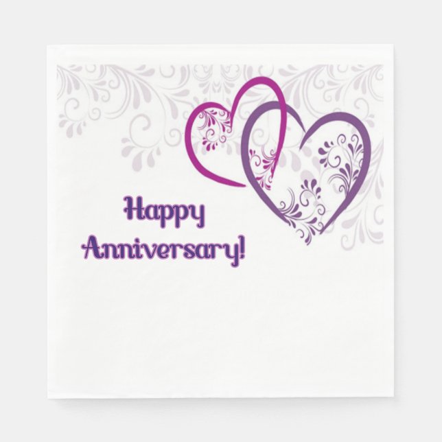 Happy Anniversary! Napkin (Front)