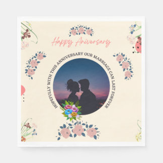 Happy Anniversary Napkin