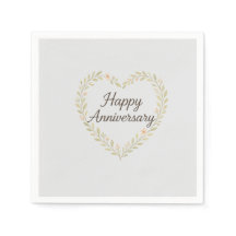 happy anniversary napkins