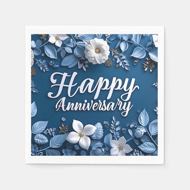 Happy Anniversary Paper Napkin (Front)
