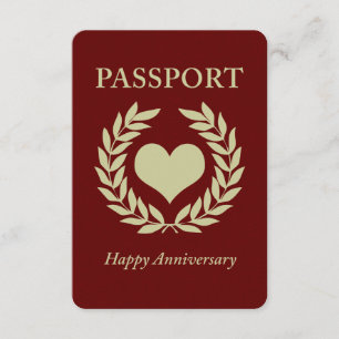 happy anniversary passport invitation