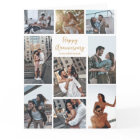 Happy Anniversary Photo Collage Romantic Modern