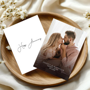 Happy Anniversary Photo Thank You Card