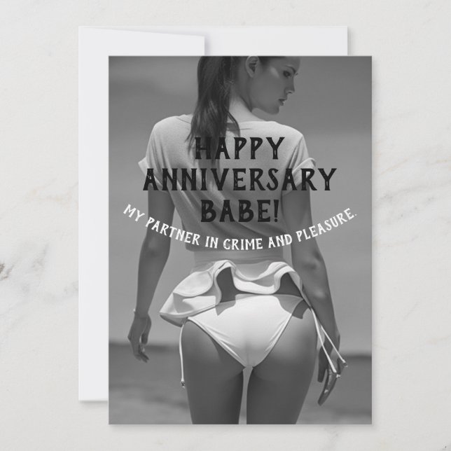 Happy Anniversary Sexy Naughty Customizable Invitation (Front)