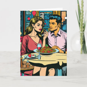 Happy Anniversary   Spaghettis Dinner Card
