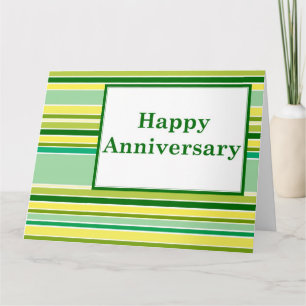 happy anniversary : spring striped card