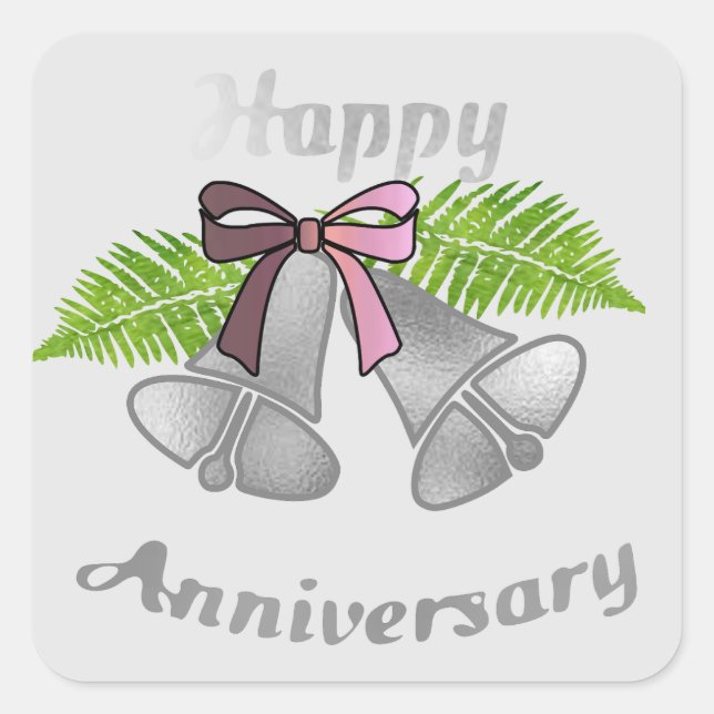 Happy Anniversary : Square Sticker (Front)