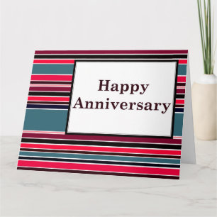 happy anniversary : striped card