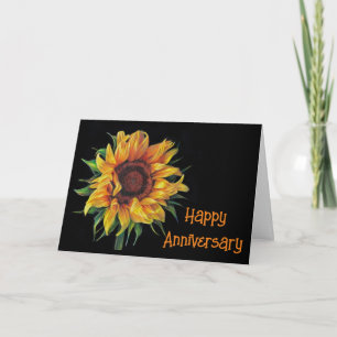 HAPPY **ANNIVERSARY* SUNFLOWER STYLE CARD