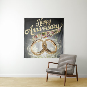 Happy Anniversary Tapestry