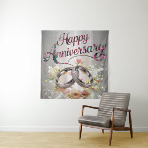 Happy Anniversary Tapestry