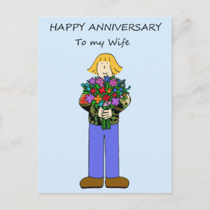 Happy Anniversary to Lesbian Wife. Postcard