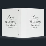 Happy anniversary wedding name date year simple mi binder<br><div class="desc">Design</div>