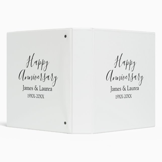 Happy anniversary wedding name date year simple mi binder (Background)