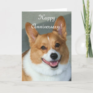 Happy Anniversary Welsh Corgi Greeting card