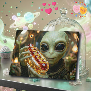 Happy Annivesary Funny Alien Pun Card
