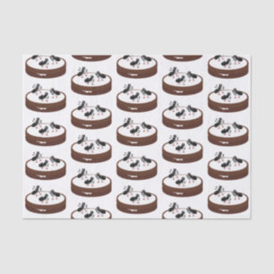 Happy ants ice skating on cookie cartoon tissue paper