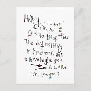 Happy (any holiday) holiday postcard