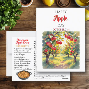 Happy Apple Day October 21st Postcard
