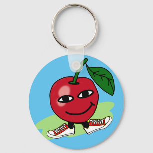 happy apple keychain