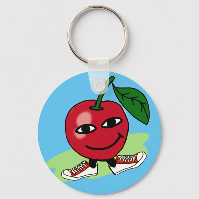 happy apple keychain (Front)