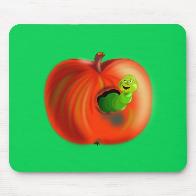 Happy Apple Mouse Pad (Front)
