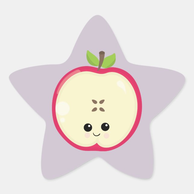 Happy Apple Star Sticker (Front)