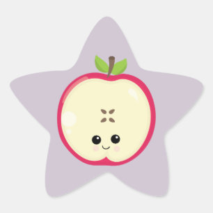Happy Apple Star Sticker