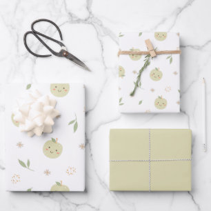 Happy Apples Pattern - Wrapping Paper Set