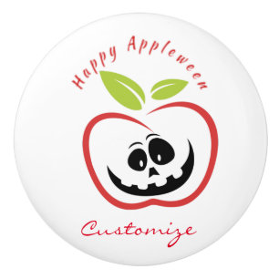 Happy Appleween Jack O'lantern Thunder_Cove Ceramic Knob