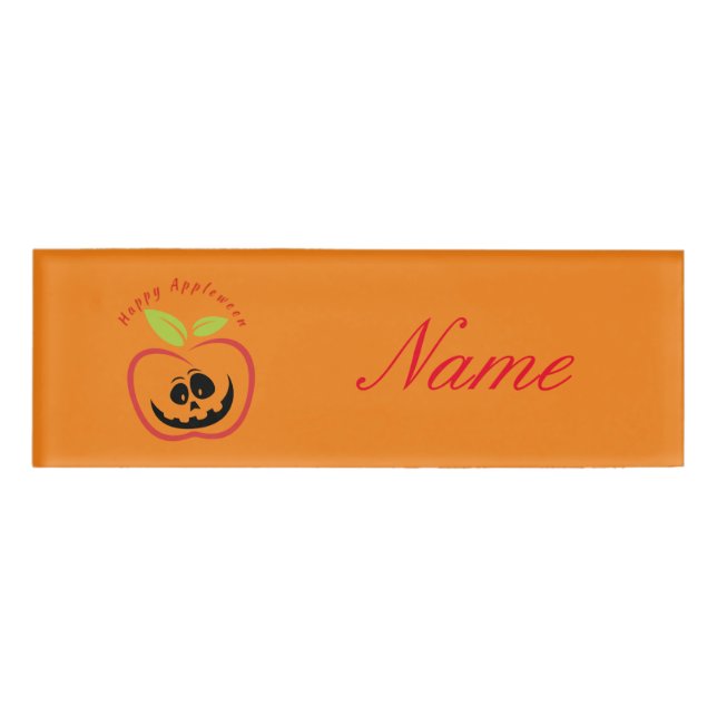 Happy Appleween Jack O'lantern Thunder_Cove Name Tag (Front)