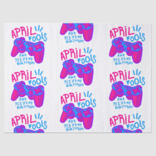 happy April Fools Day birthday gamer Tissue Paper