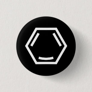 Happy Arene (single, white) 1 Inch Round Button
