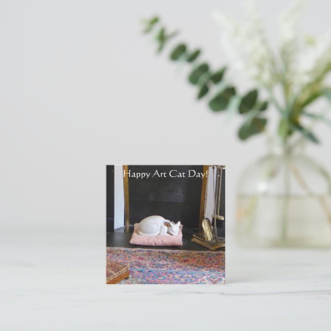 Happy Art Cat Day! Card (Standing Front)